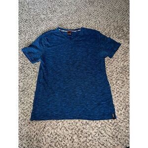 Hawk blue/black‎ men's v neck t-shirt size small